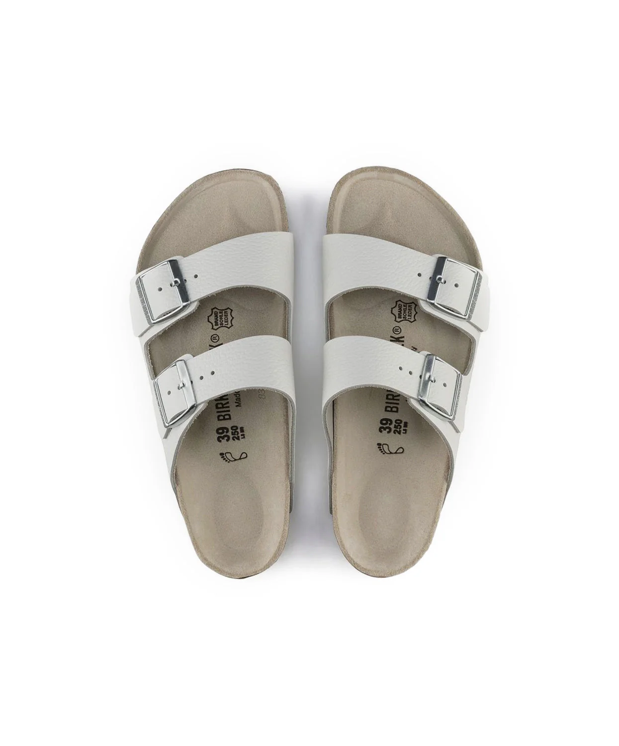 Birkenstock Arizona Leather White Sandals - Image 6