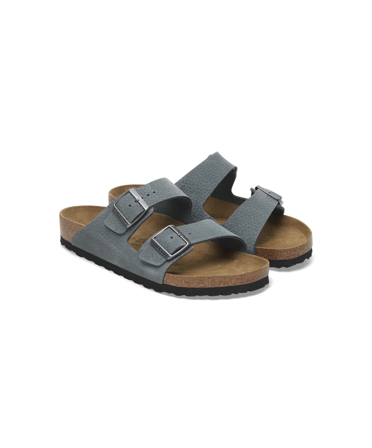 Birkenstock Arizona Nubuck Leather Desert Buck Basalt Grey Sandals - Image 4