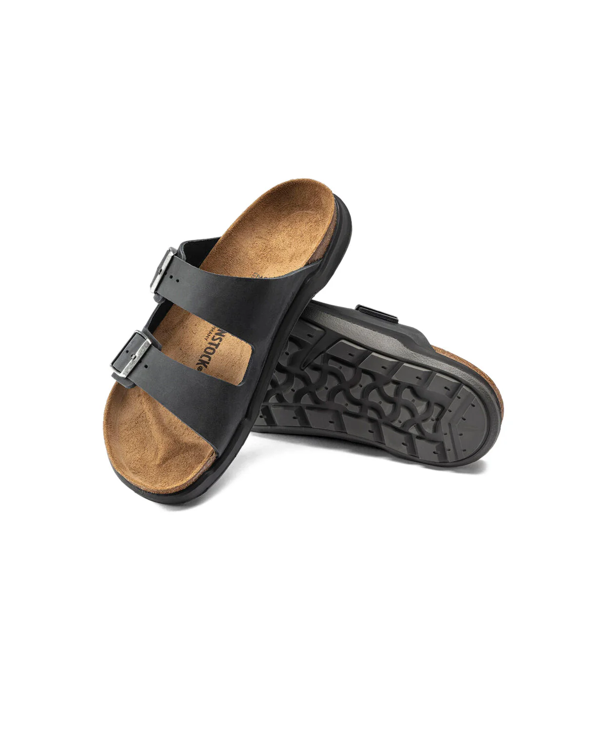 Birkenstock Arizona Cross Town Oiled Leather Black Mens Sandals - Image 4