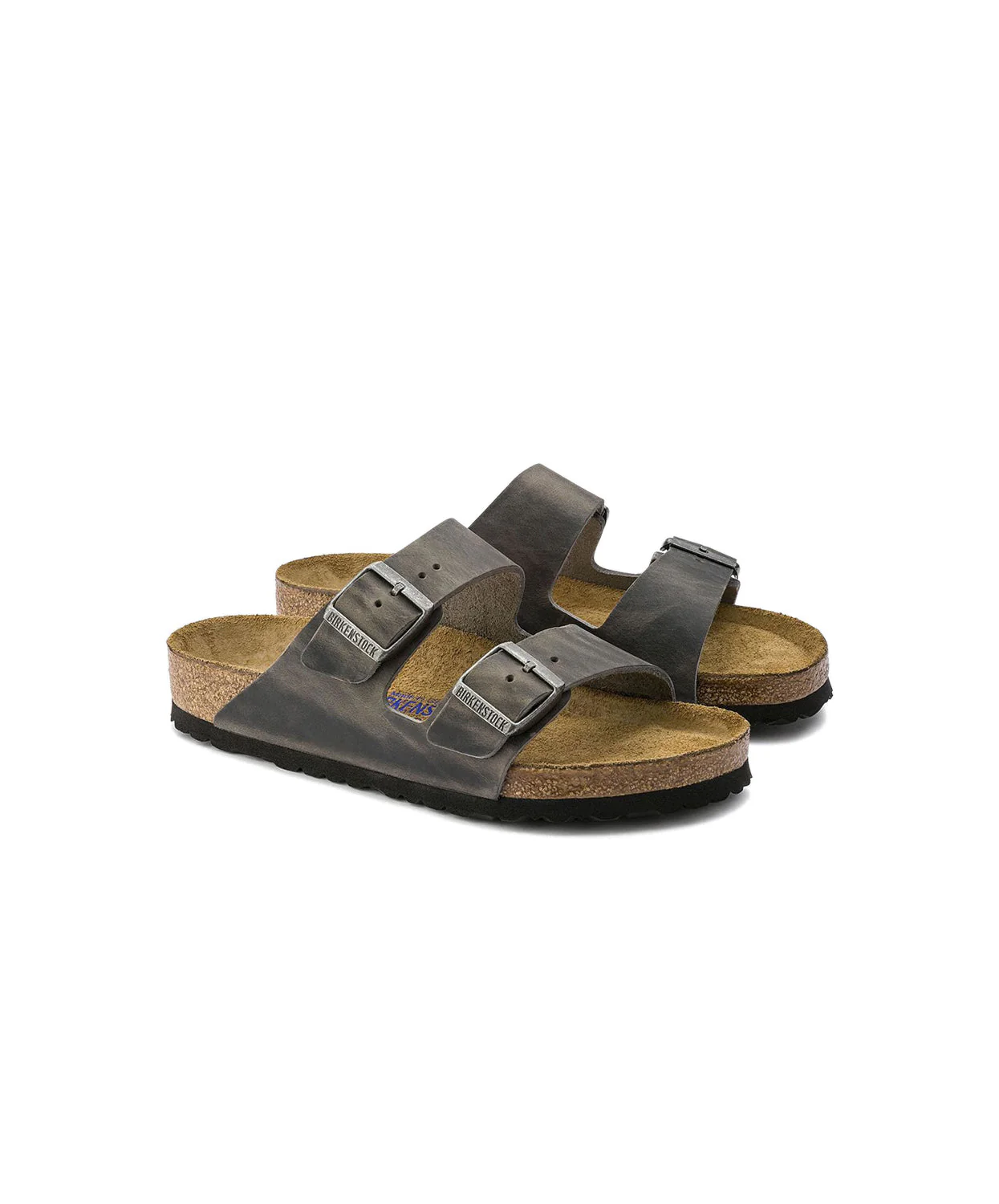 Birkenstock Arizona Oiled Leather Iron Soft Footbed Sandals - Image 4