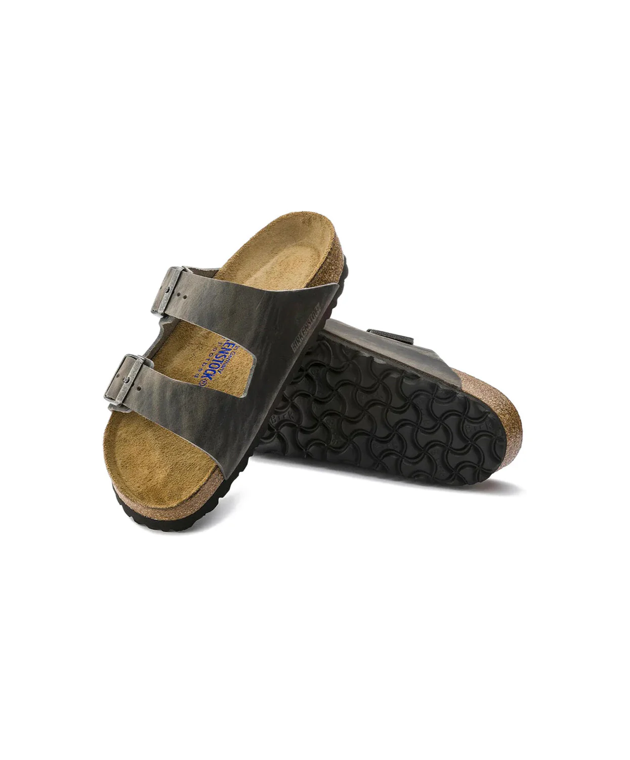 Birkenstock Arizona Oiled Leather Iron Soft Footbed Sandals - Image 5