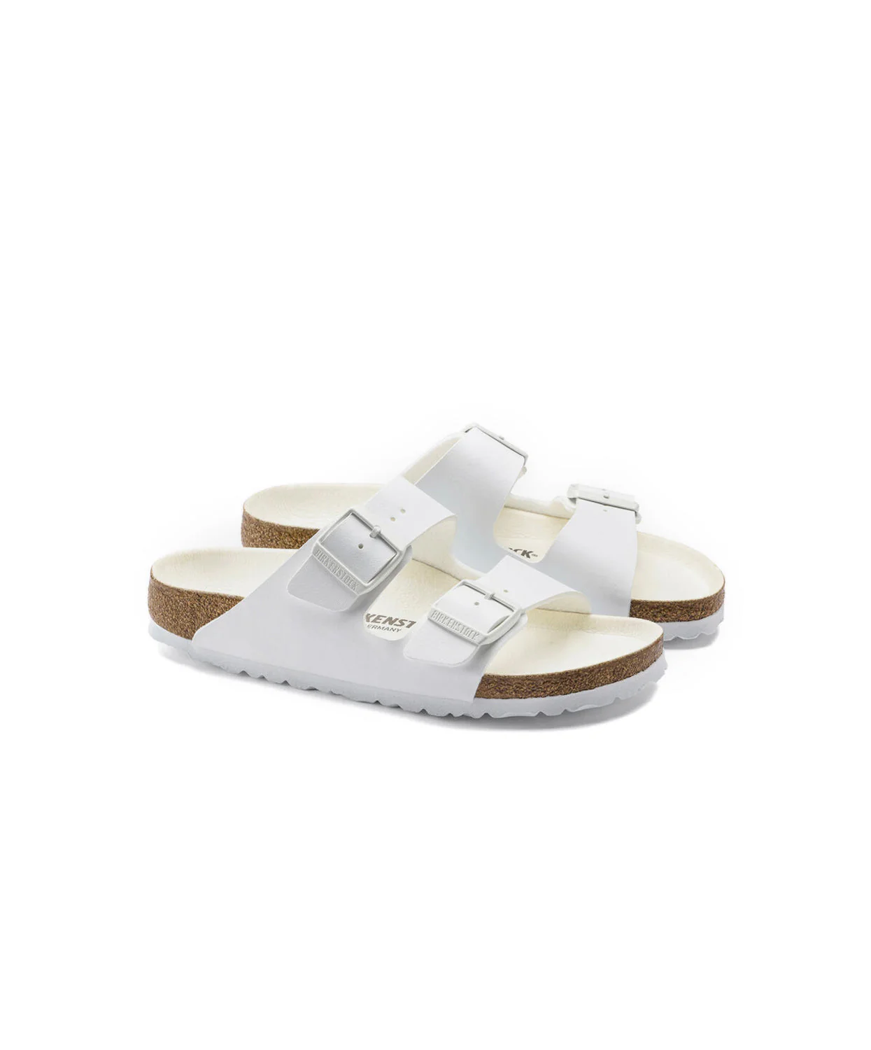 Birkenstock Arizona Semi Exquisite Birko-Flor White Sandals - Image 3