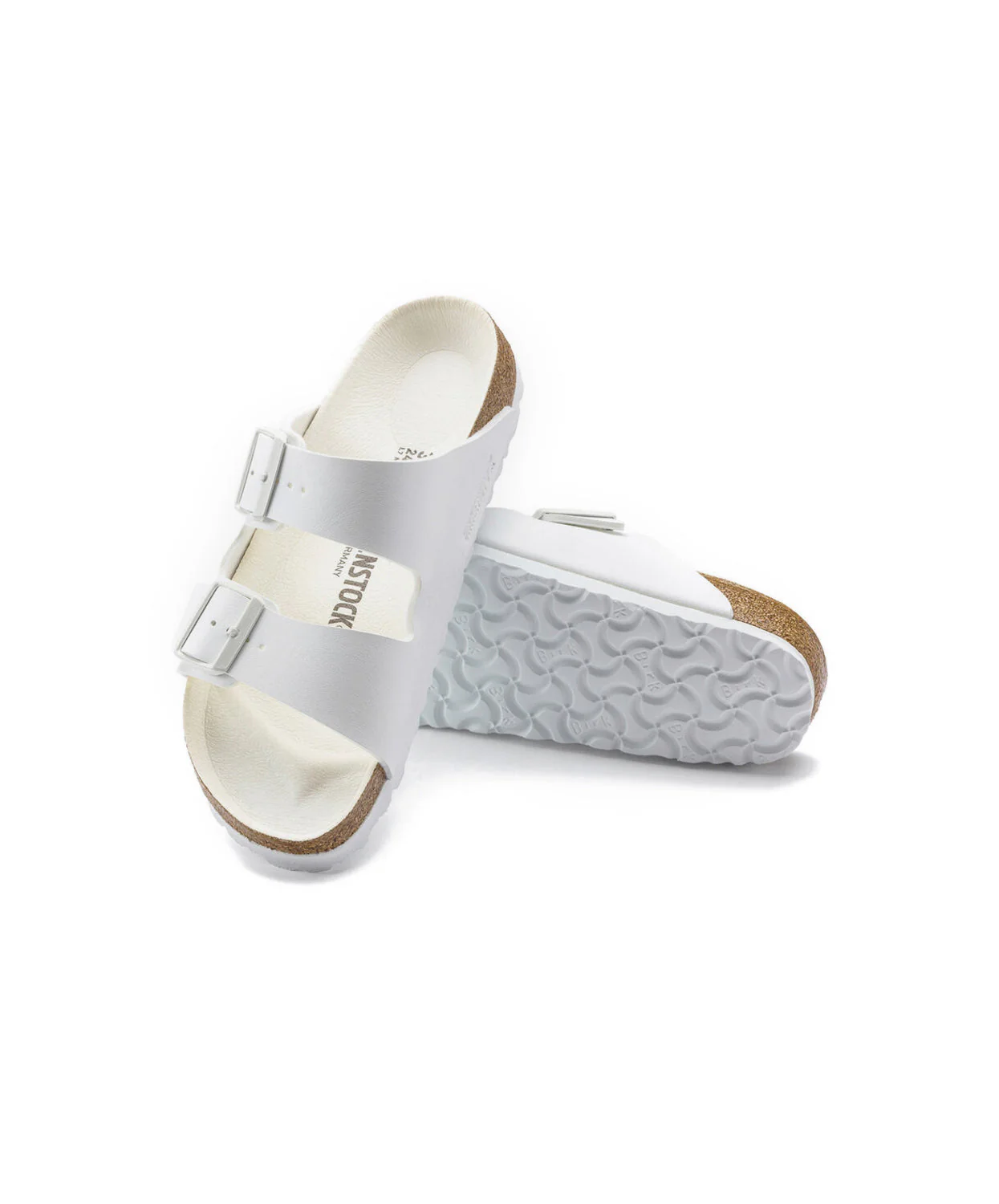 Birkenstock Arizona Semi Exquisite Birko-Flor White Sandals - Image 4