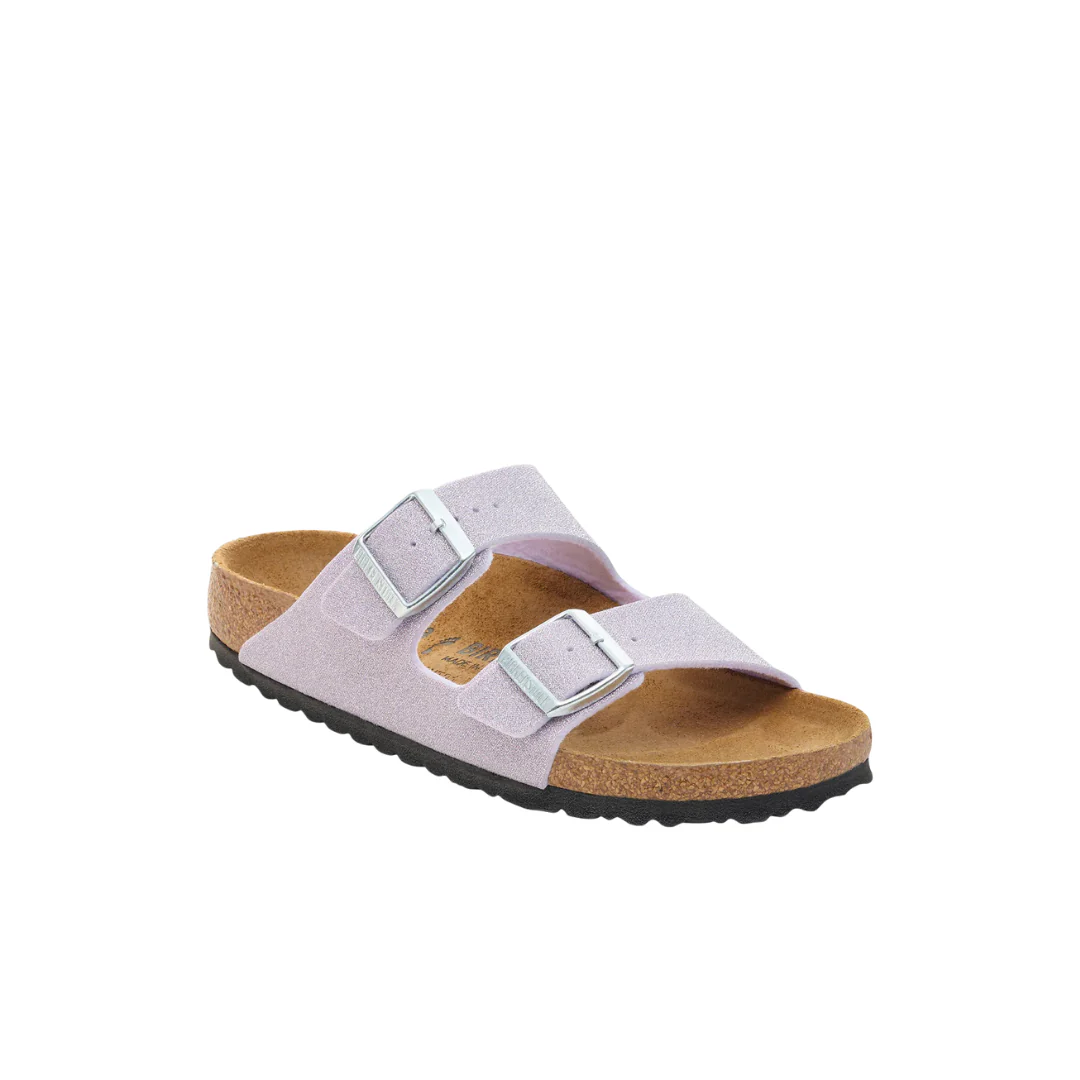 Birkenstock Arizona Shiny Glitter Synthetic Faded Purple Sandals - Image 2