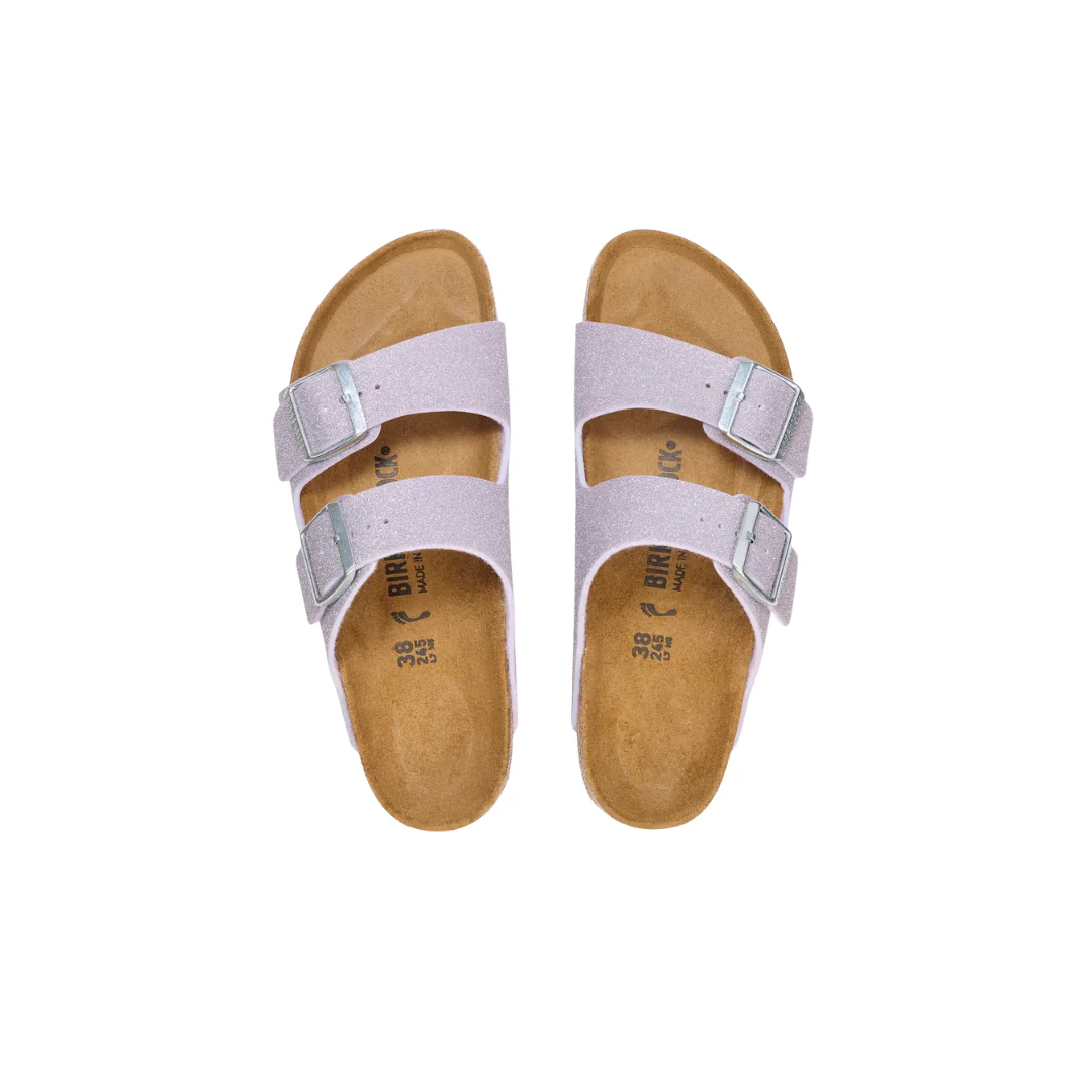 Birkenstock Arizona Shiny Glitter Synthetic Faded Purple Sandals - Image 3