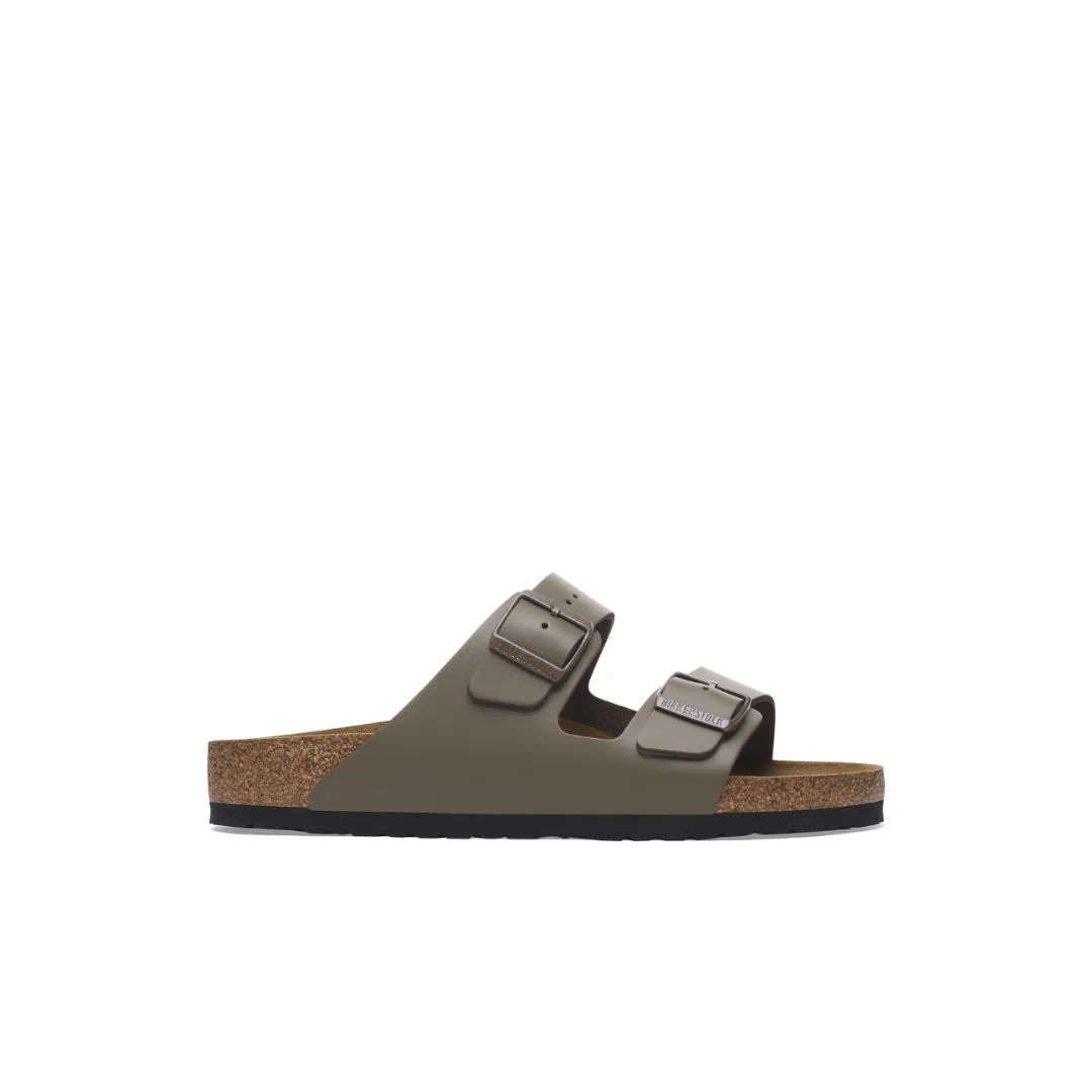 Birkenstock Arizona Smooth Leather Concrete Grey Sandals