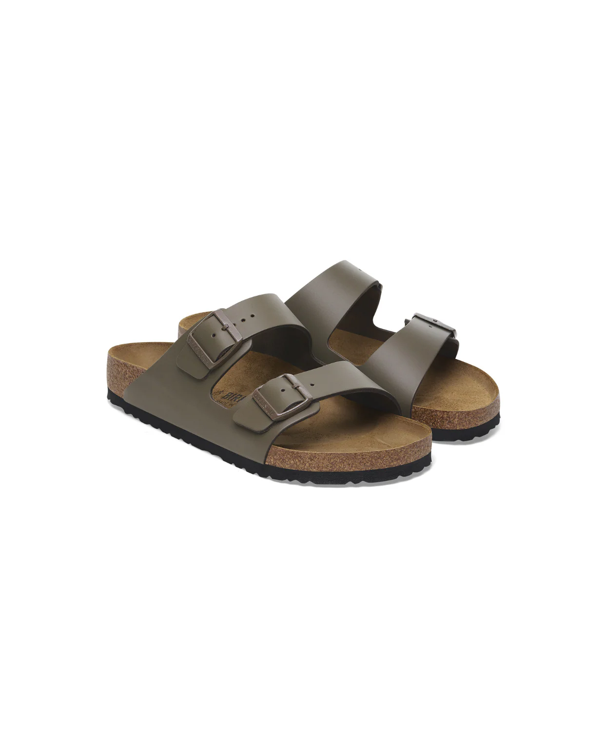 Birkenstock Arizona Smooth Leather Concrete Grey Sandals - Image 4