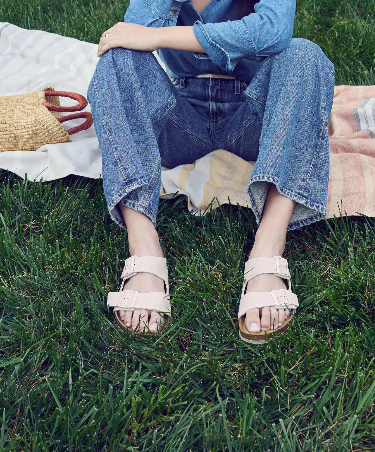 Birkenstock Arizona Suede Leather Antique White Soft Footbed Sandals - Image 3