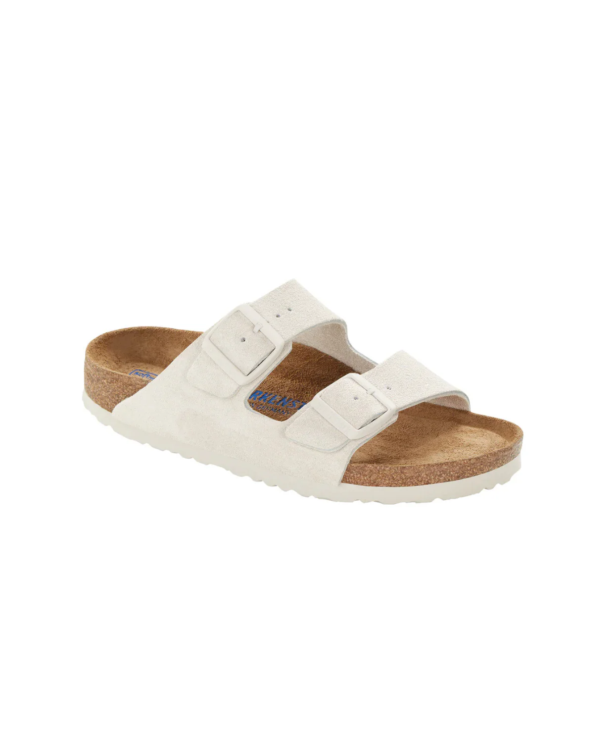 Birkenstock Arizona Suede Leather Antique White Soft Footbed Sandals - Image 5