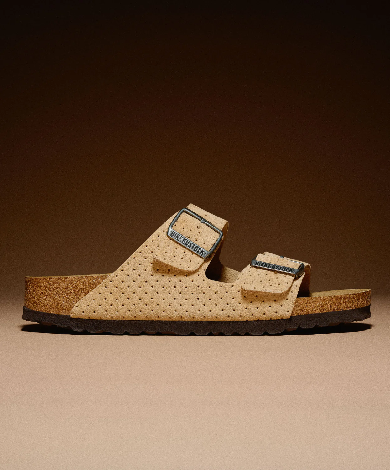 Birkenstock Arizona Embossed Suede Leather New Beige Sandals - Image 2