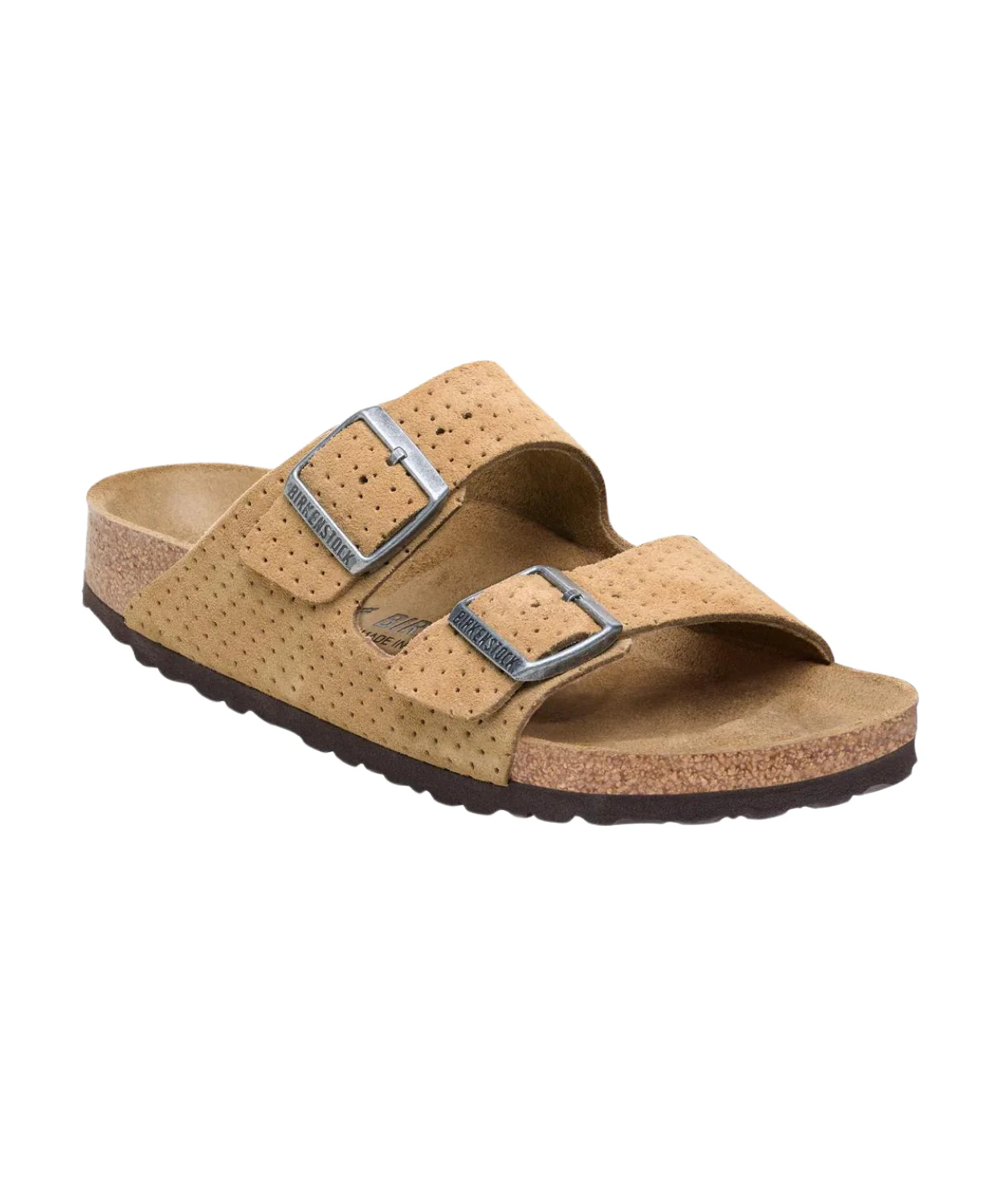 Birkenstock Arizona Embossed Suede Leather New Beige Sandals - Image 5