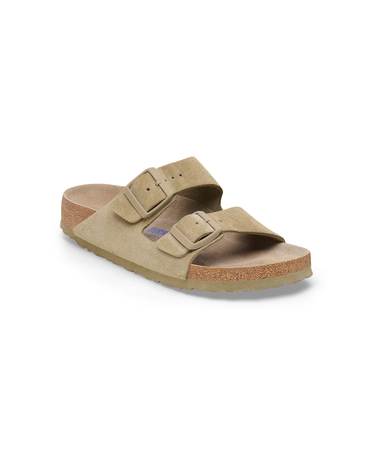 Birkenstock Arizona Suede Leather Faded Khaki Soft Footbed Sandals - Image 4