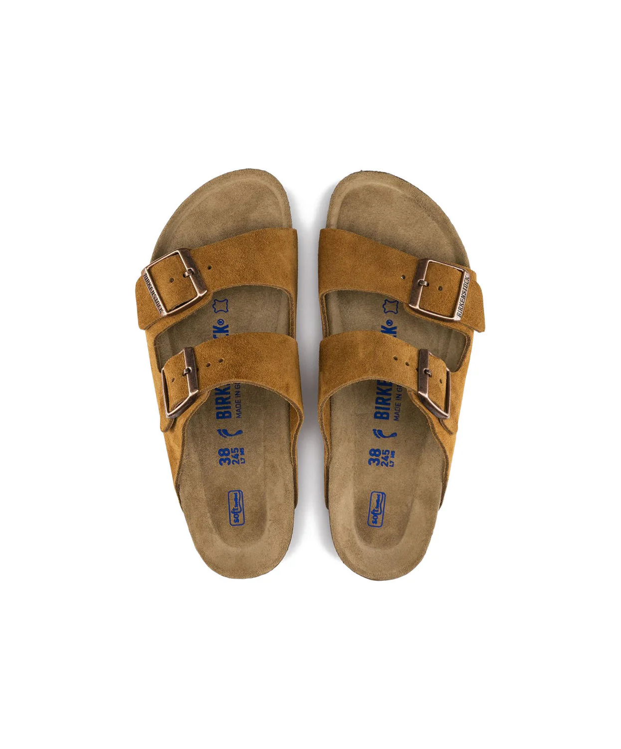 Birkenstock Arizona Suede Leather Mink Soft Footbed Sandals - Image 6