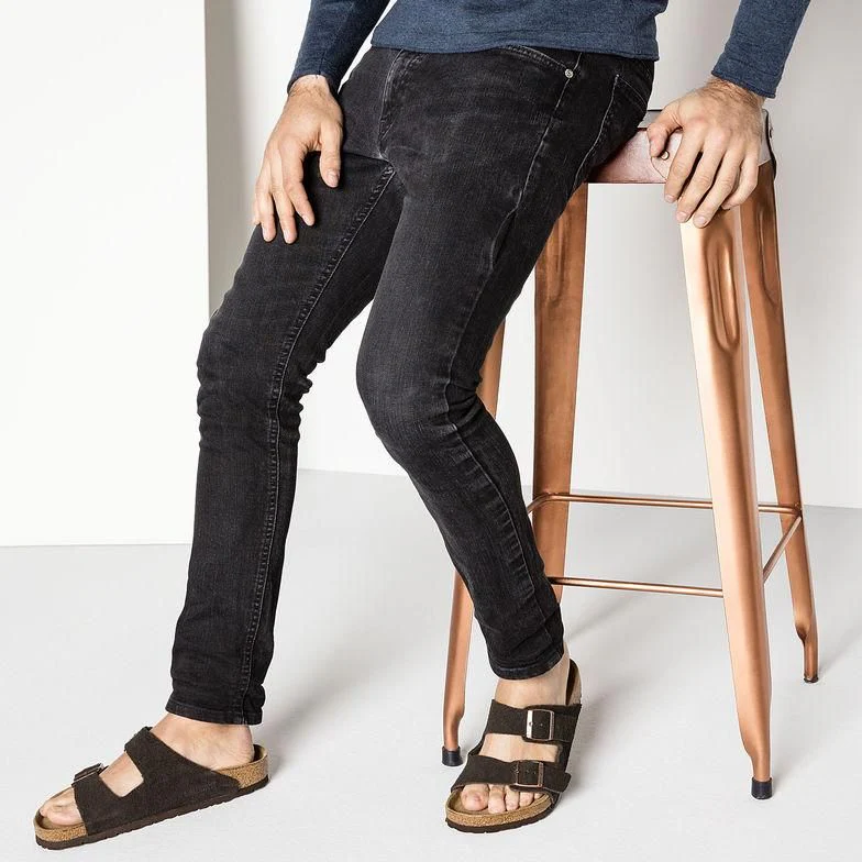 Birkenstock Arizona Suede Leather Mocha Soft Footbed Sandals - Image 3
