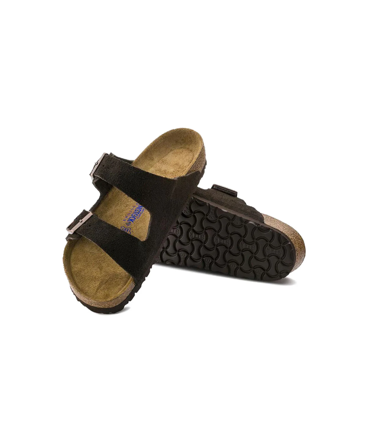 Birkenstock Arizona Suede Leather Mocha Soft Footbed Sandals - Image 4