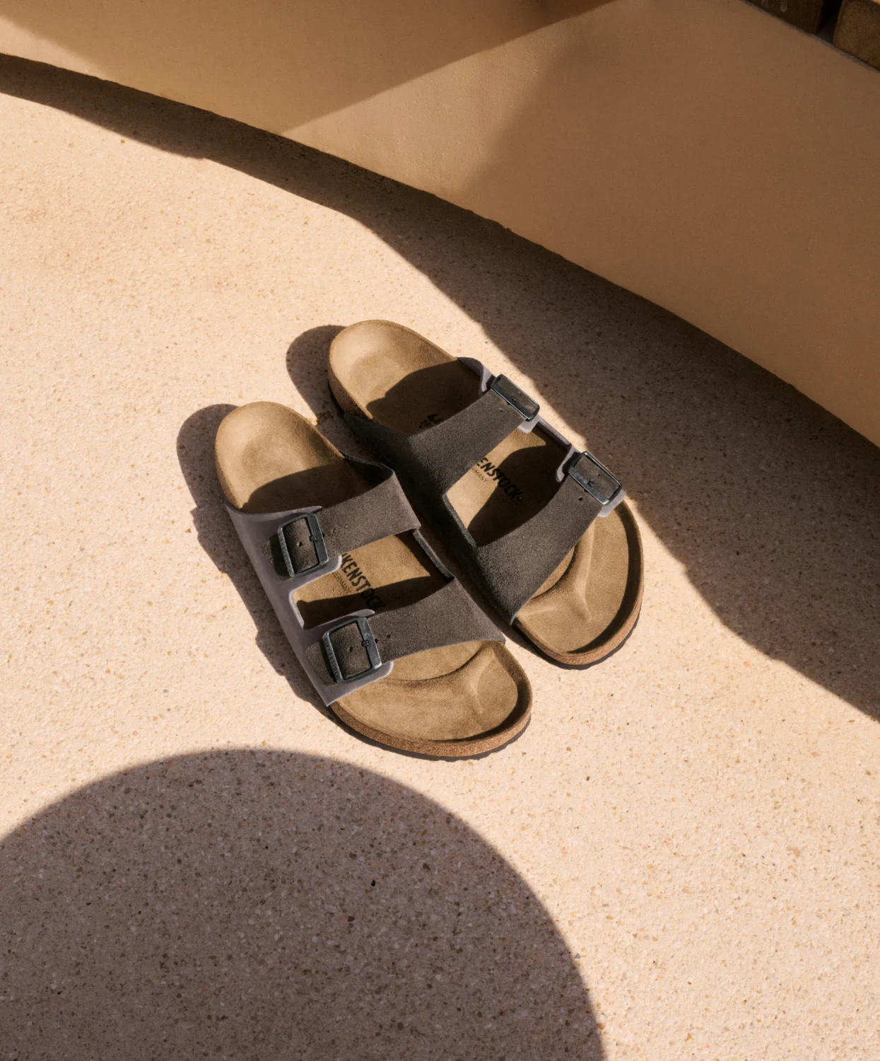 Birkenstock Arizona Suede/Oiled Leather Mix Concrete Grey Sandals - Image 3