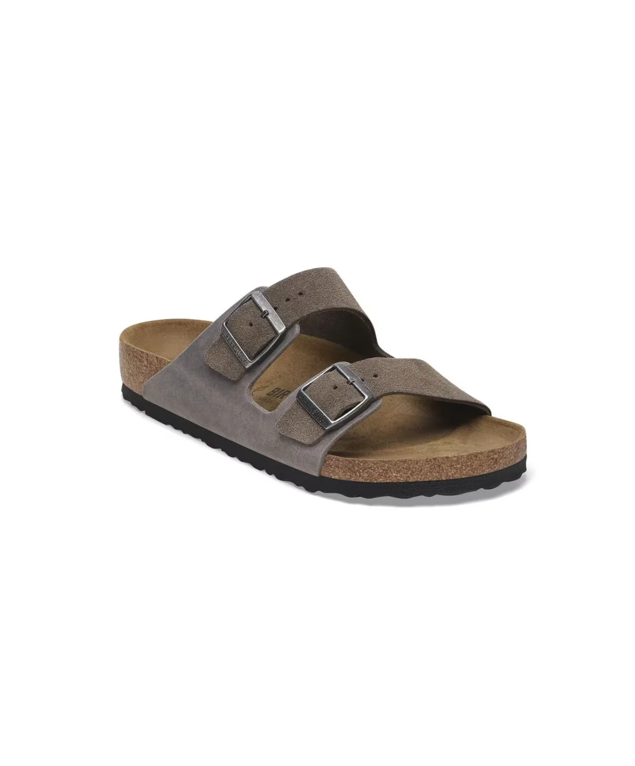 Birkenstock Arizona Suede/Oiled Leather Mix Concrete Grey Sandals - Image 4