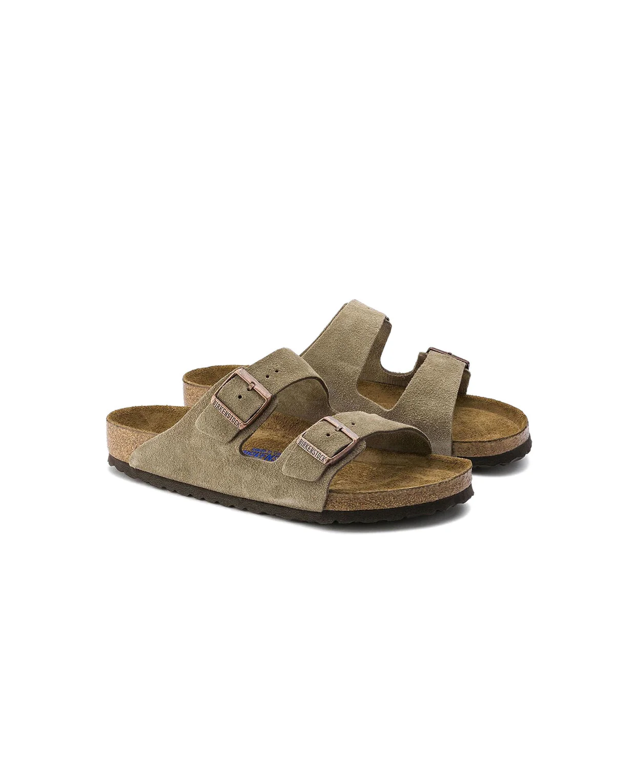 Birkenstock Arizona Suede Leather Taupe Soft Footbed Sandals - Image 6