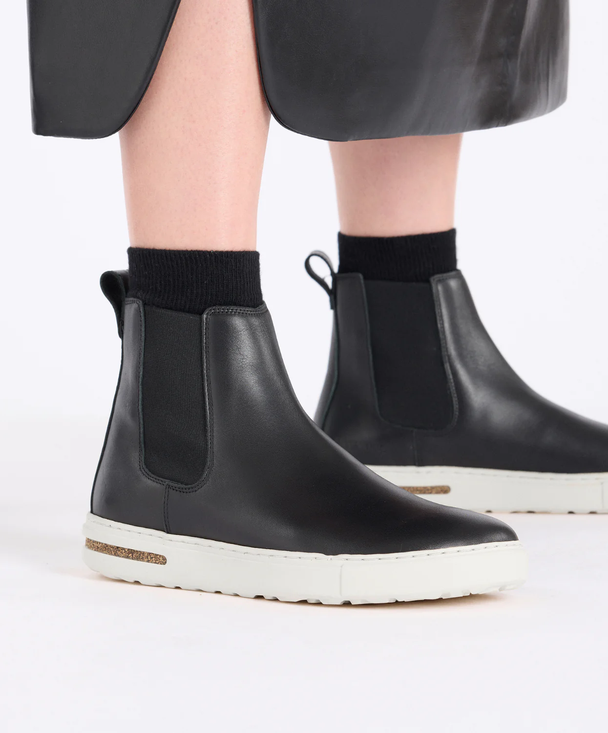 Birkenstock Bend Chelsea Smooth Leather Black Boots - Image 3