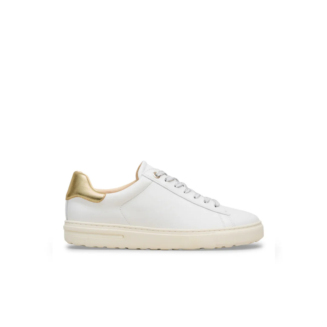 Birkenstock Bend Low Smooth Leather White/Metallic Gold Sneakers