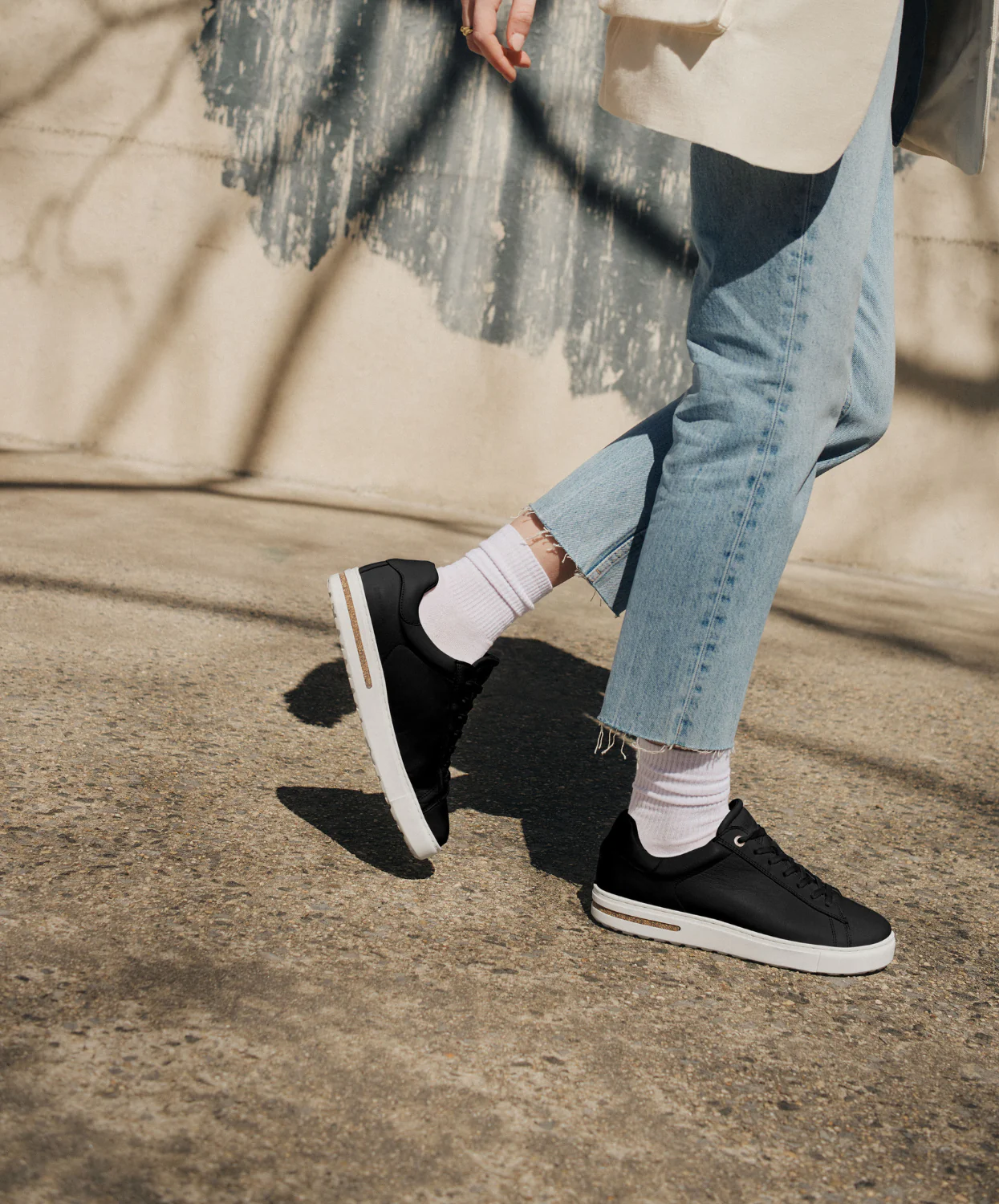 Birkenstock Bend Low Natural Leather Black Sneakers - Image 2