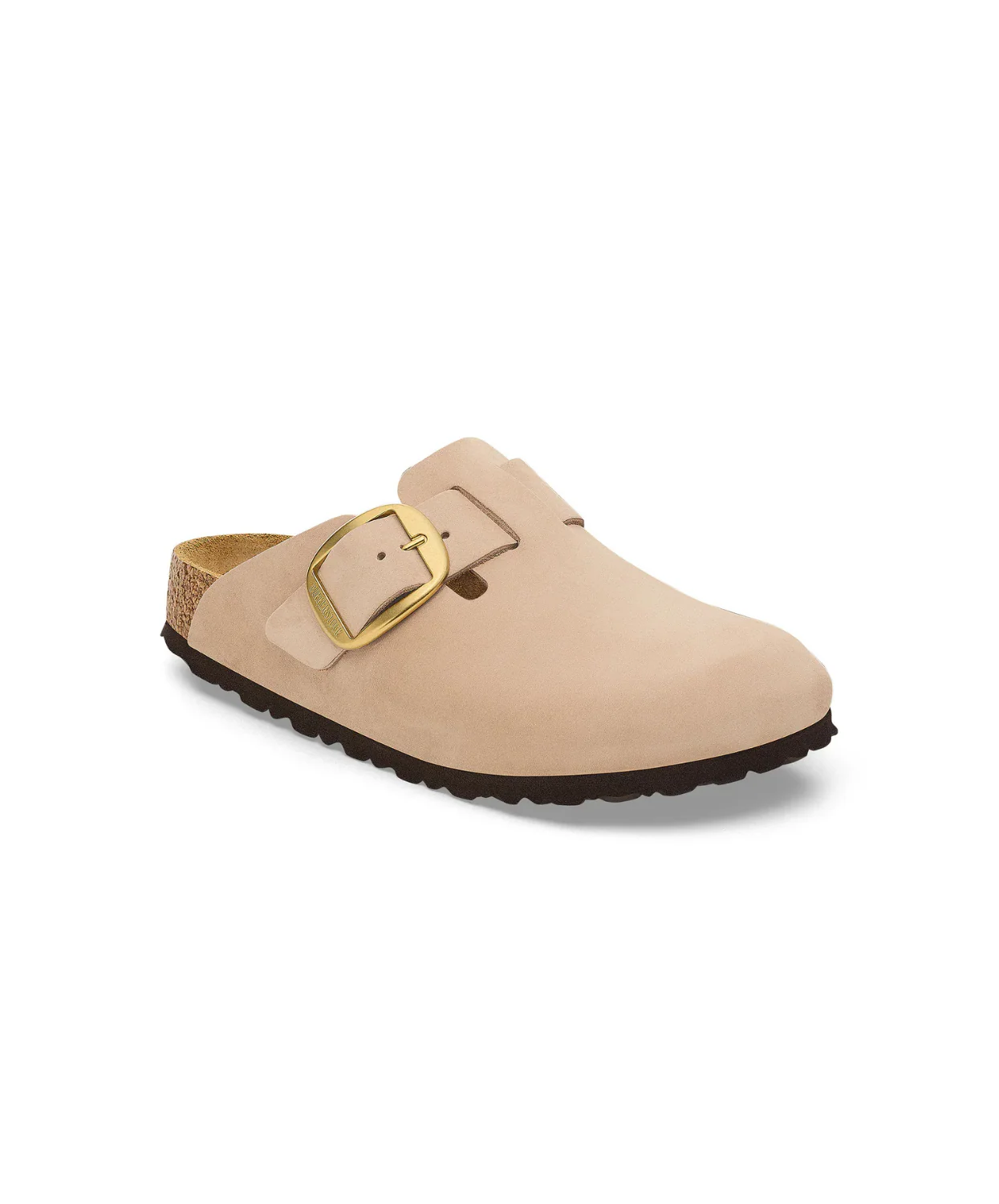 Birkenstock Boston Big Buckle Nubuck Leather Sandcastle Clogs - Image 4