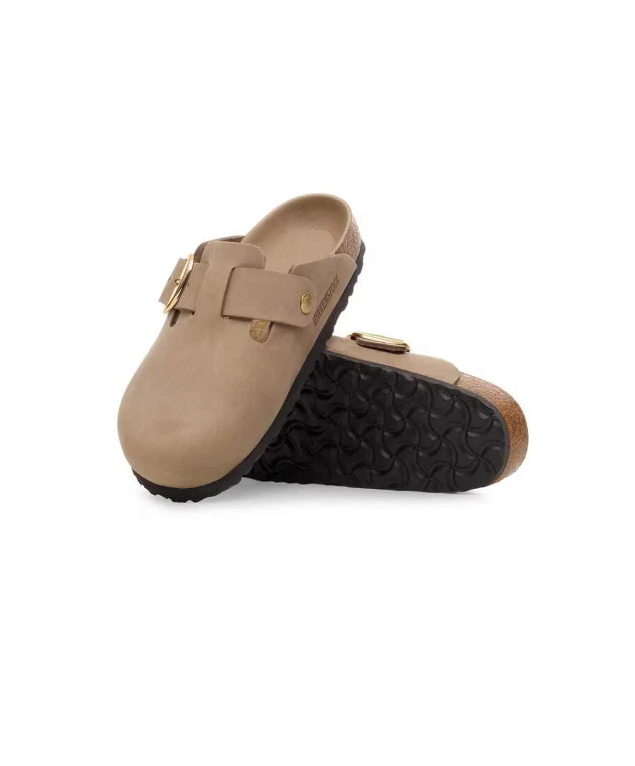 Birkenstock Boston Big Buckle Oiled Leather Tobacco Brown Clogs - Image 6
