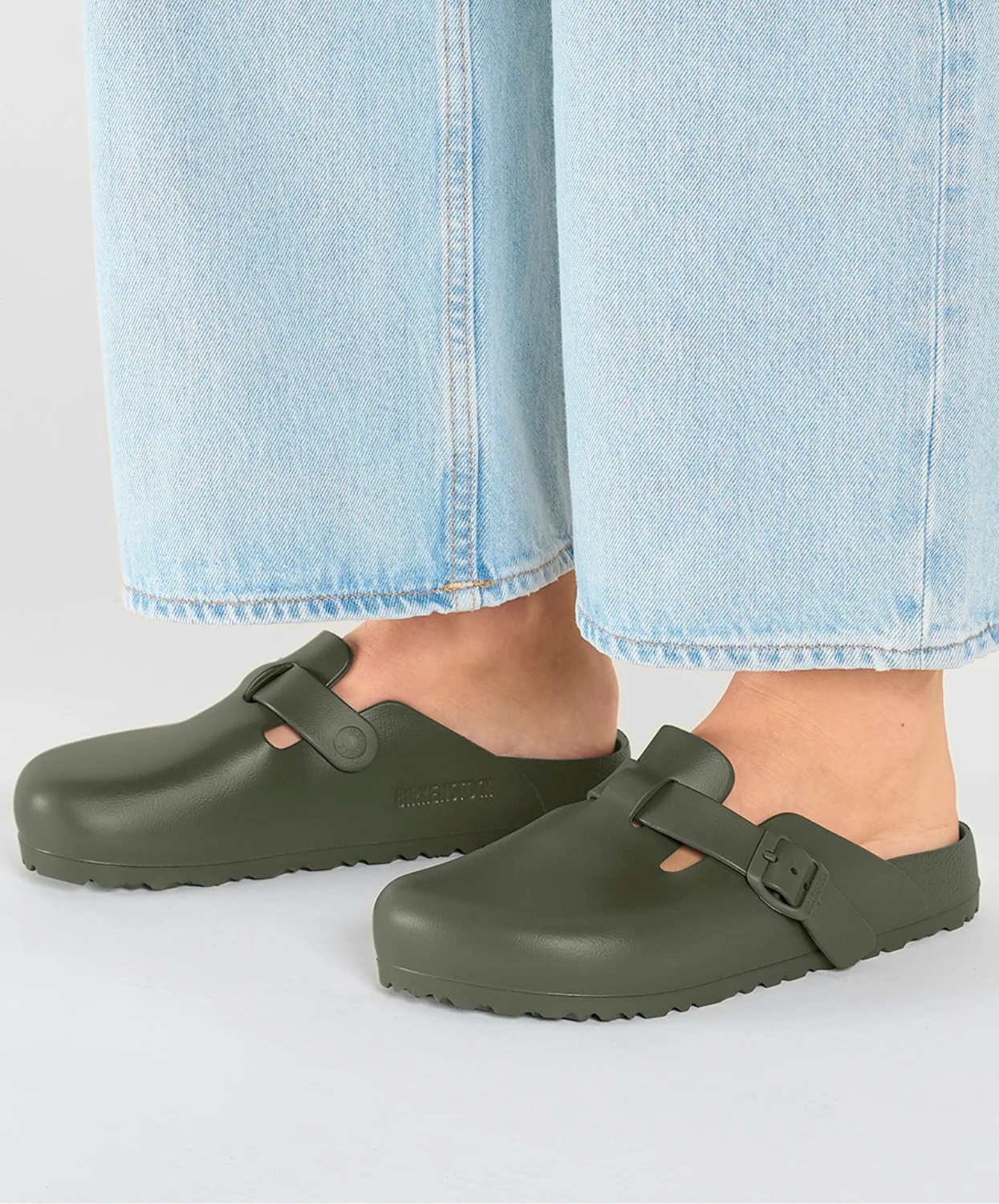 Birkenstock Boston EVA Khaki Clogs - Image 2