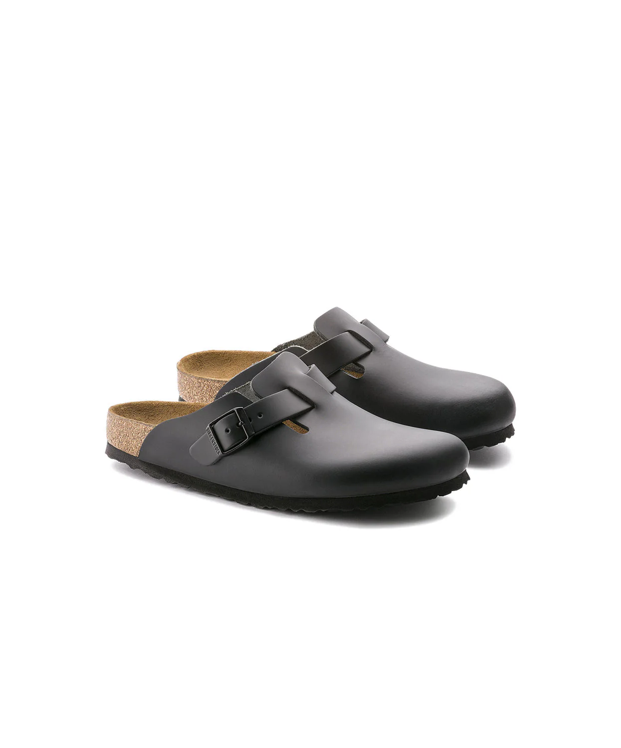 Birkenstock Boston Leather Black Clogs - Image 4