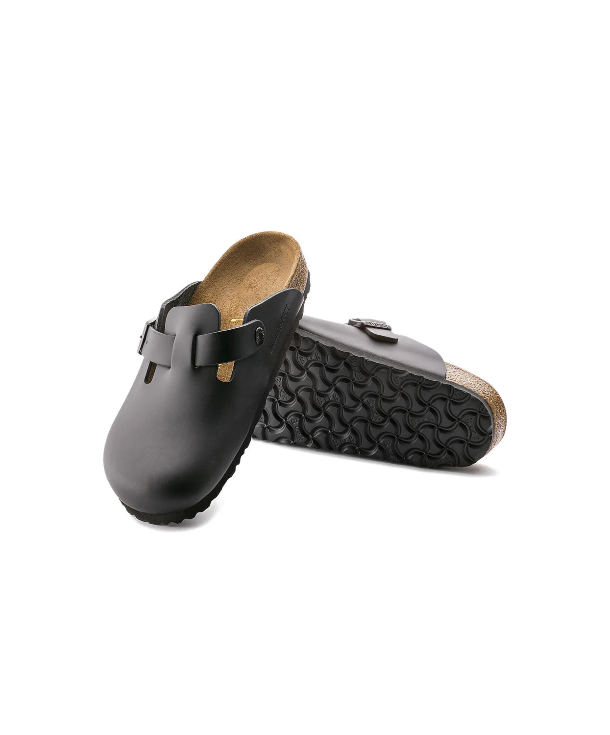 Birkenstock Boston Leather Black Clogs - Image 5