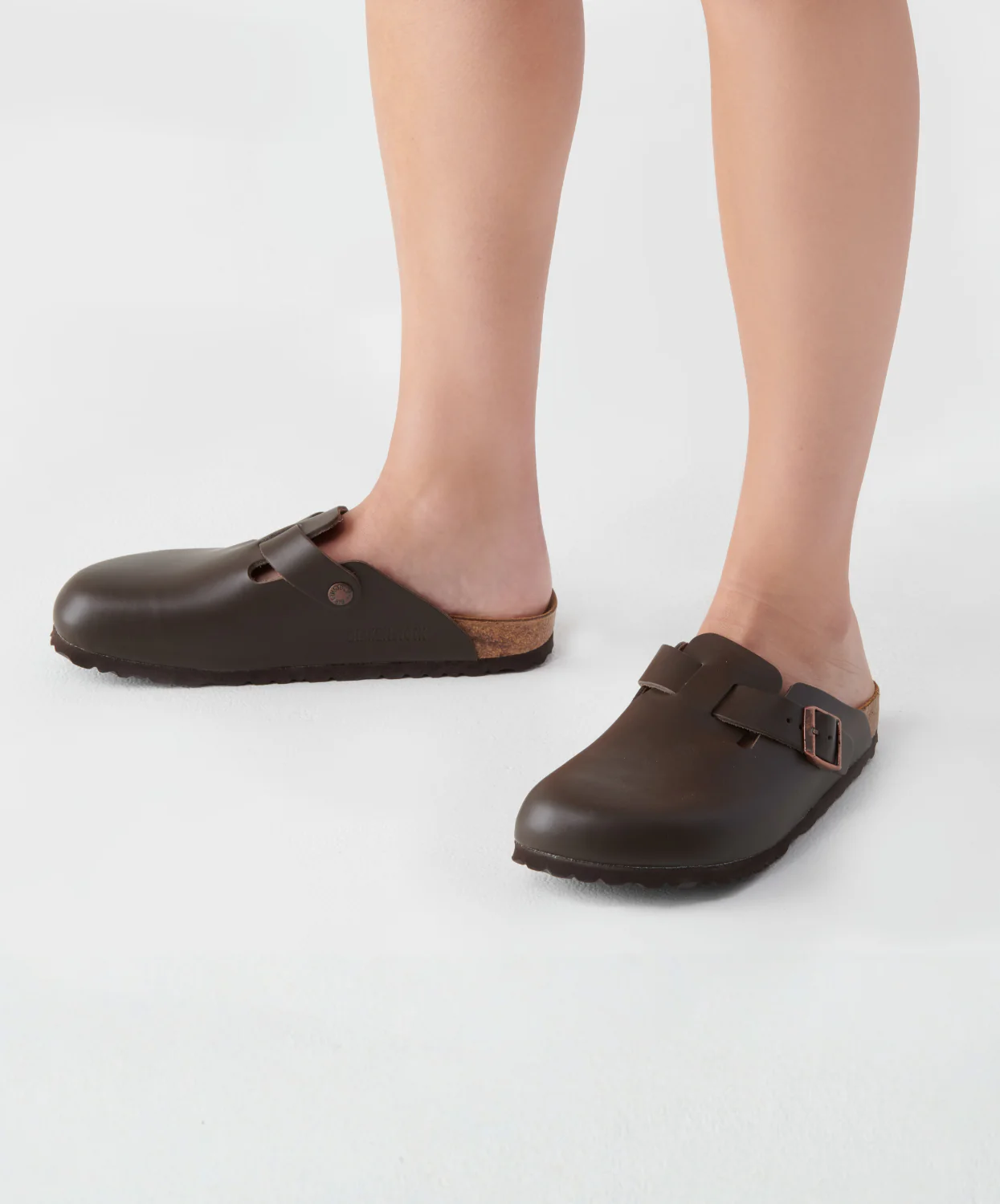 Birkenstock Boston Leather Dark Brown Clogs - Image 3