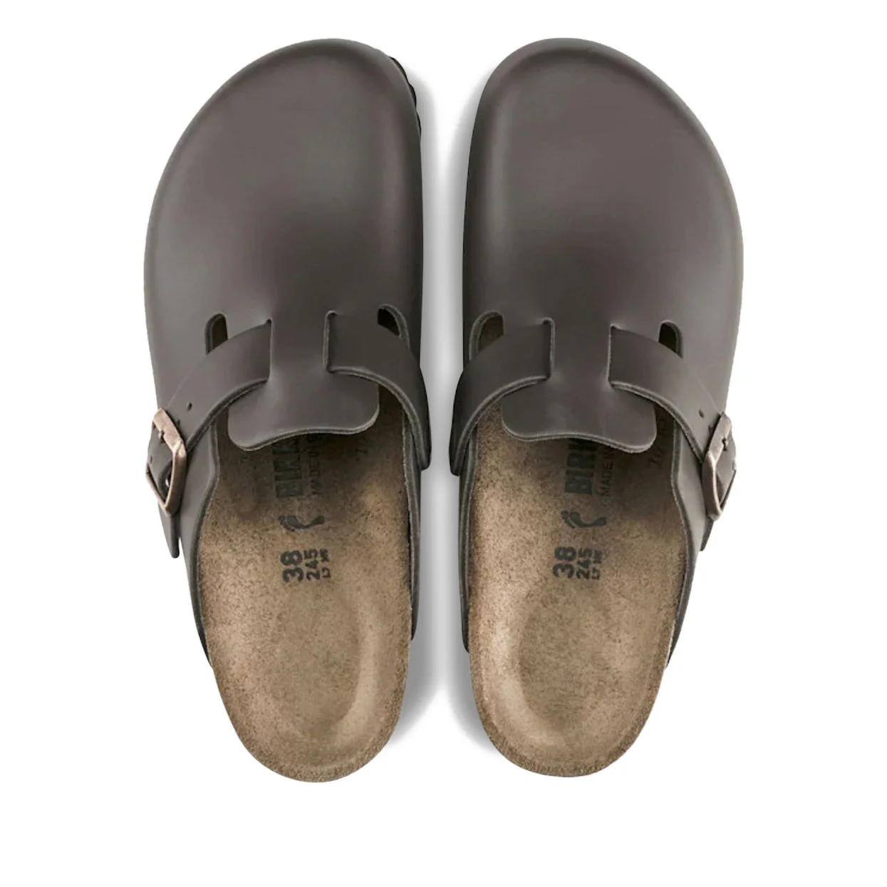 Birkenstock Boston Leather Dark Brown Clogs - Image 5