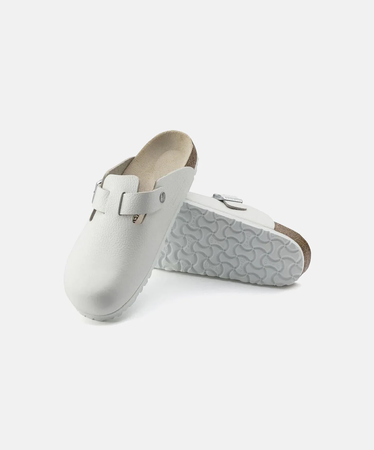 Birkenstock Boston Leather White Clogs - Image 4