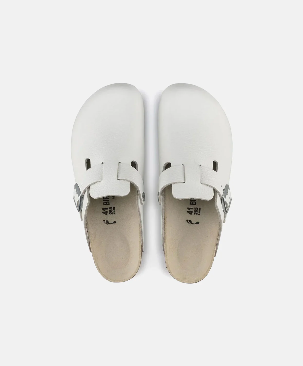 Birkenstock Boston Leather White Clogs - Image 5