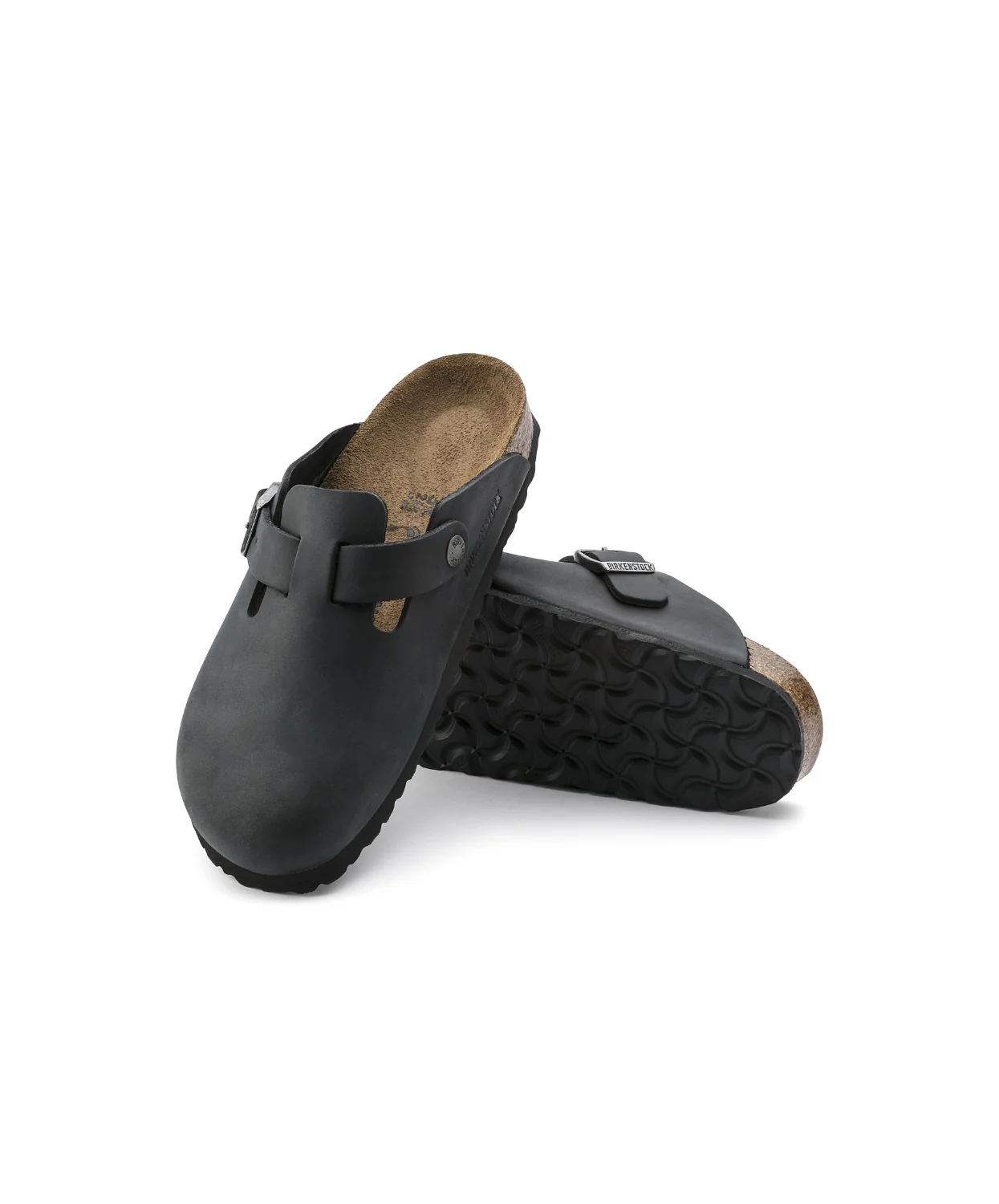 Birkenstock Boston Oiled Leather Black Clogs - Image 5