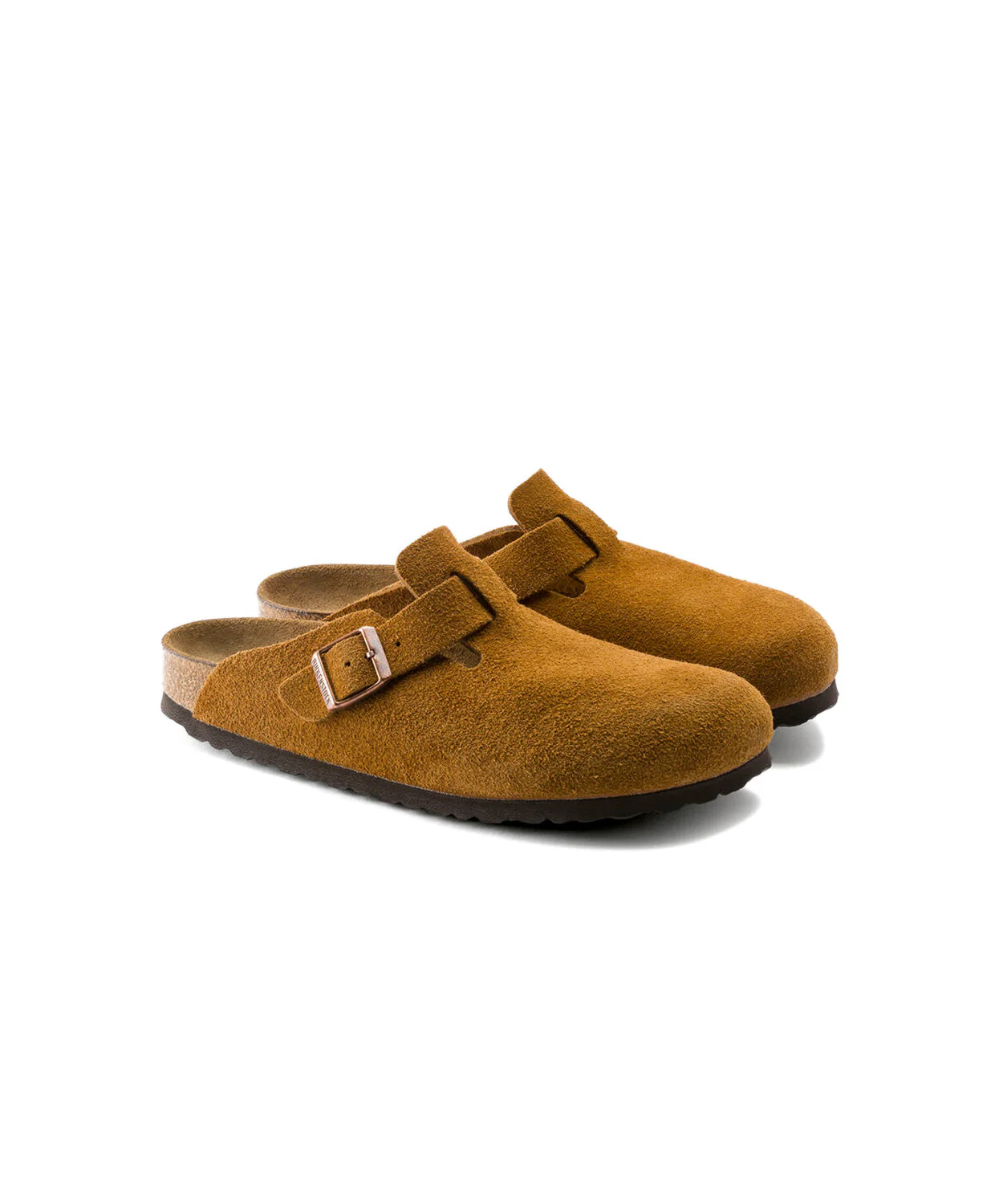 Birkenstock Boston Suede Leather Mink Soft Footbed Clogs - Image 4