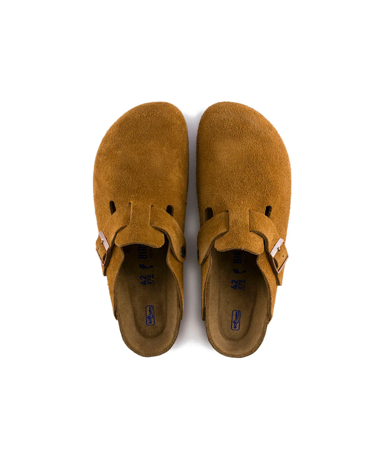 Birkenstock Boston Suede Leather Mink Soft Footbed Clogs - Image 6