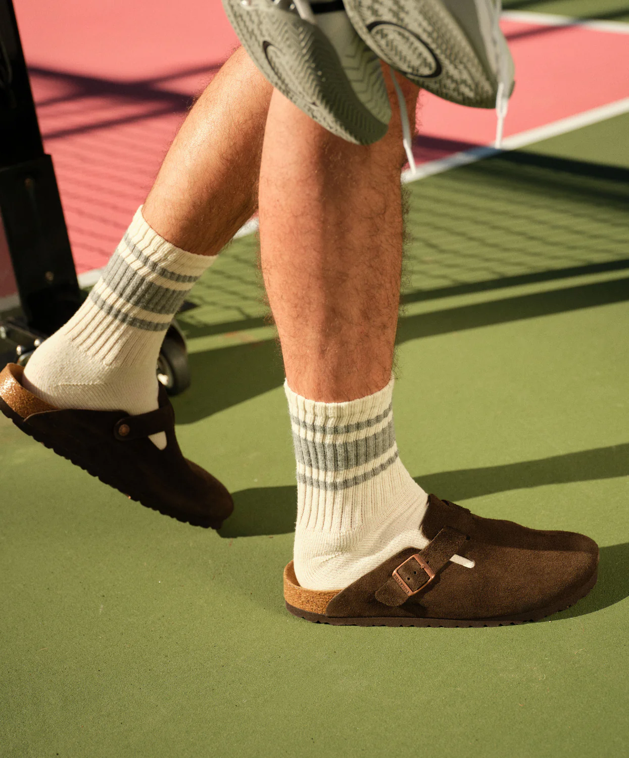 Birkenstock Boston Suede Leather Mocca Soft Footbed Clogs - Image 2