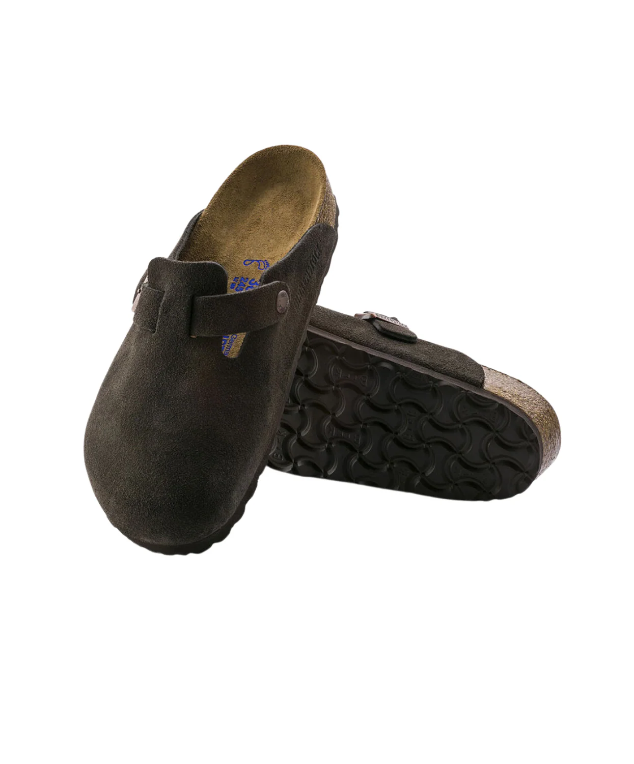 Birkenstock Boston Suede Leather Mocca Soft Footbed Clogs - Image 4