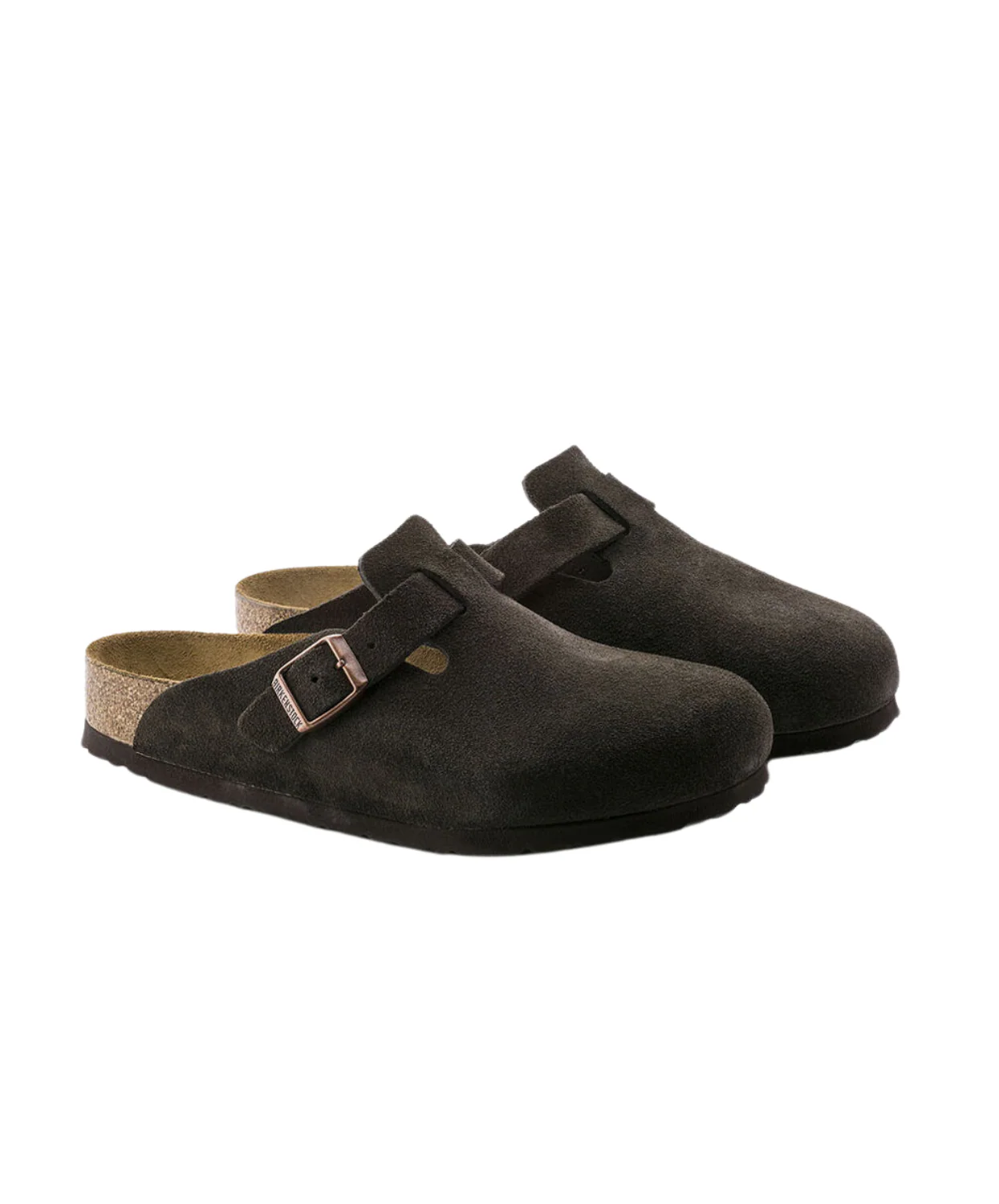 Birkenstock Boston Suede Leather Mocca Soft Footbed Clogs - Image 5