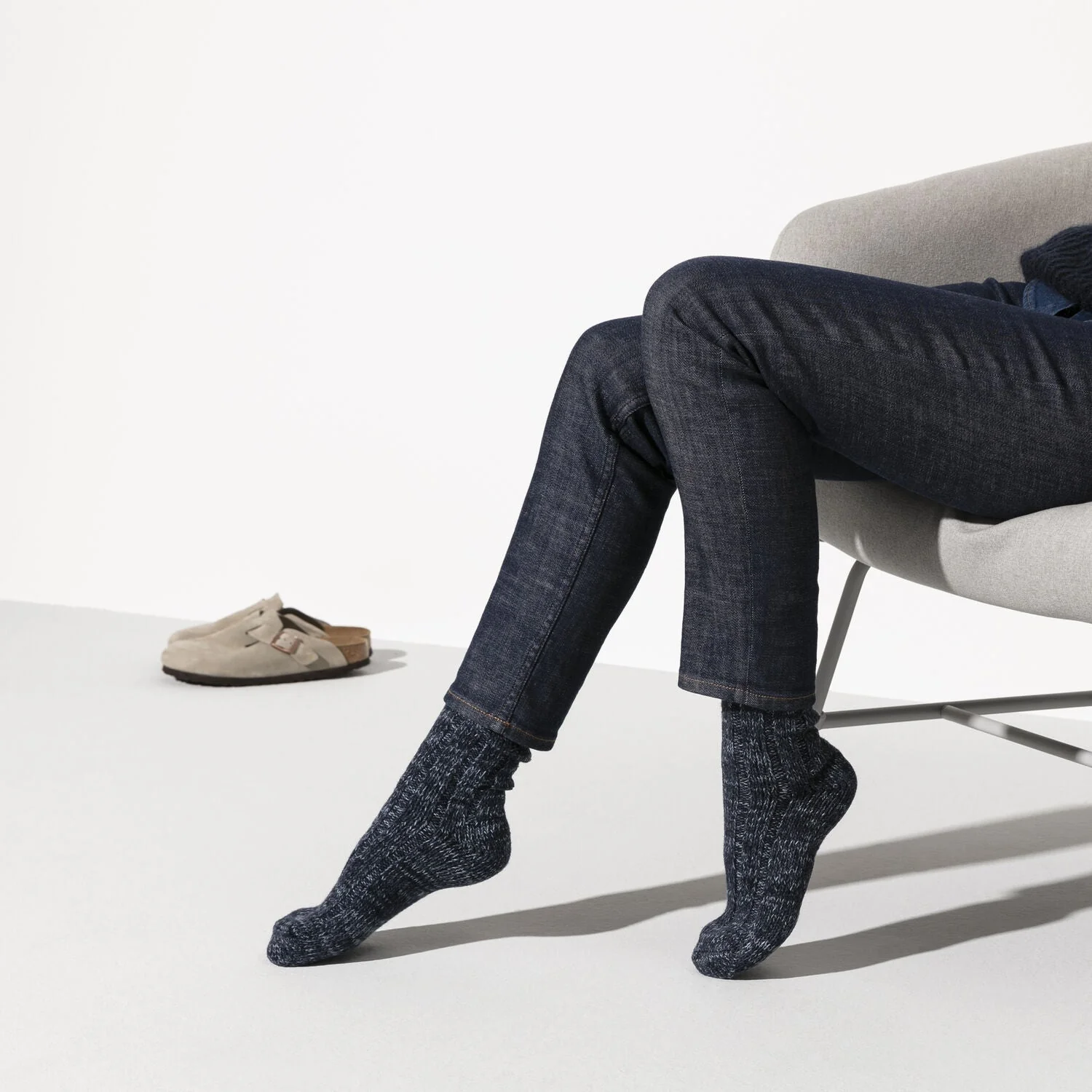 Birkenstock Cotton/Fashion Twist Blue Unisex Socks - Image 5