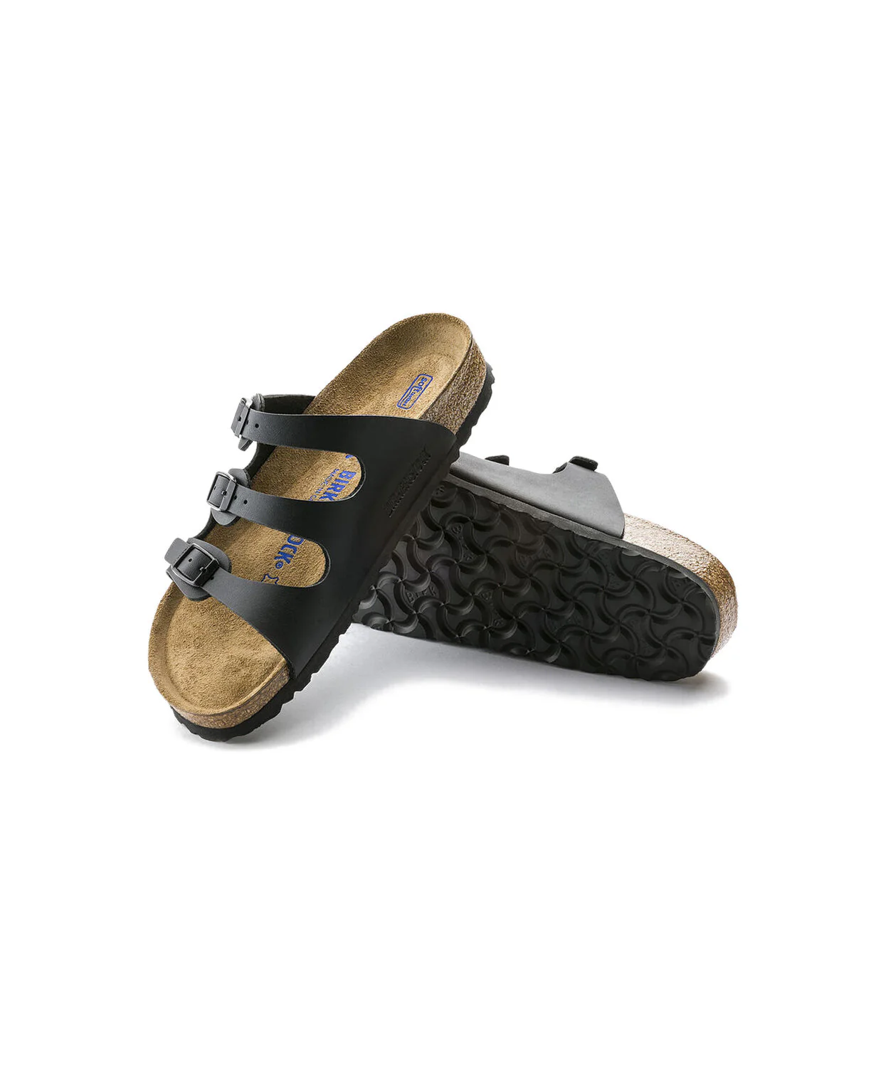 Birkenstock Florida Birko-Flor Black Soft Footbed Sandals - Image 5