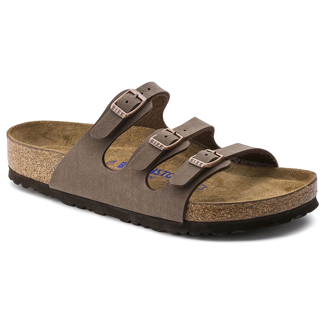 Birkenstock Florida Birko-Flor Mocca Soft Footbed Sandals - Image 2