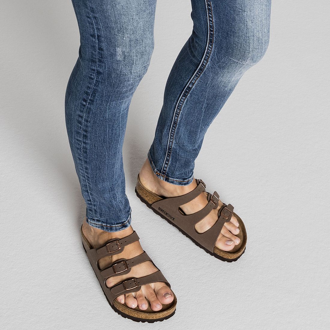Birkenstock Florida Birko-Flor Mocca Soft Footbed Sandals - Image 3