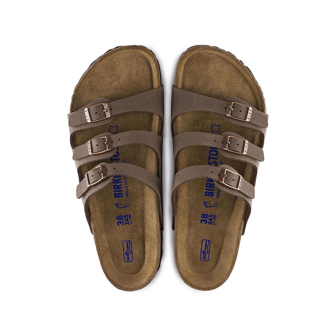 Birkenstock Florida Birko-Flor Mocca Soft Footbed Sandals - Image 4