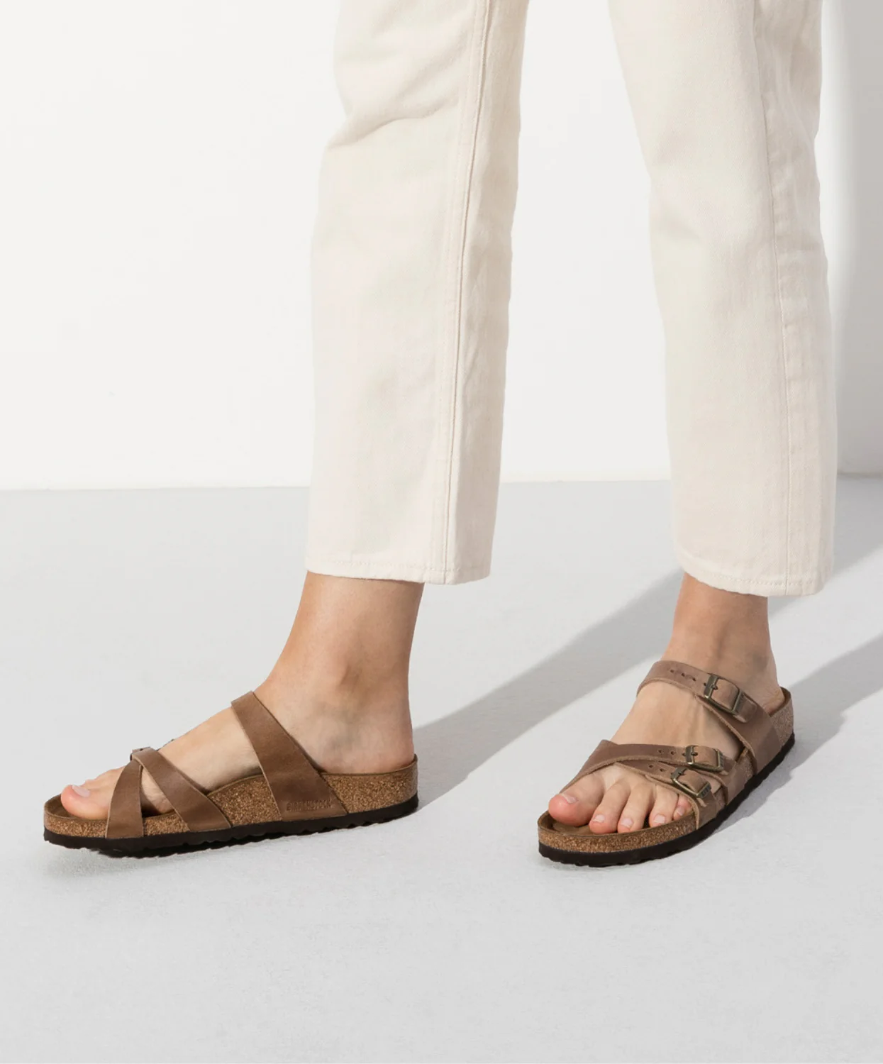 Birkenstock Franca Oiled Leather Tobacco Brown Sandals - Image 2