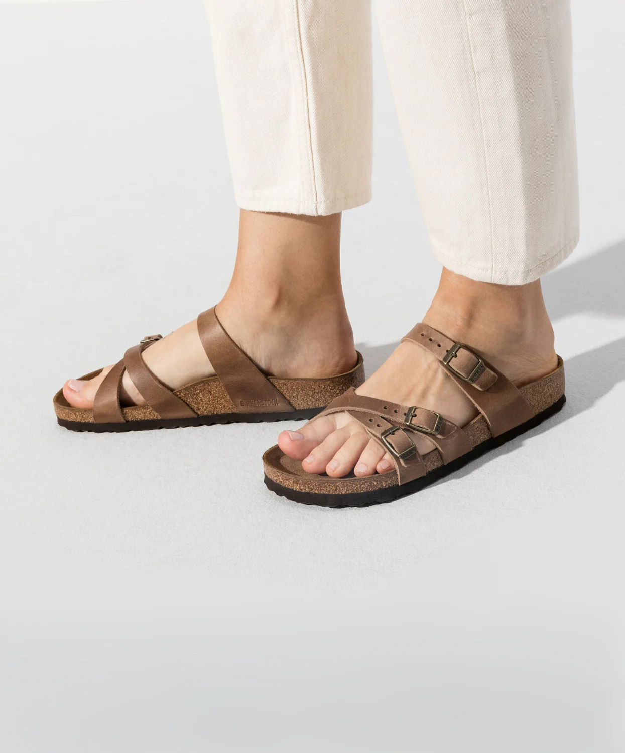 Birkenstock Franca Oiled Leather Tobacco Brown Sandals - Image 3