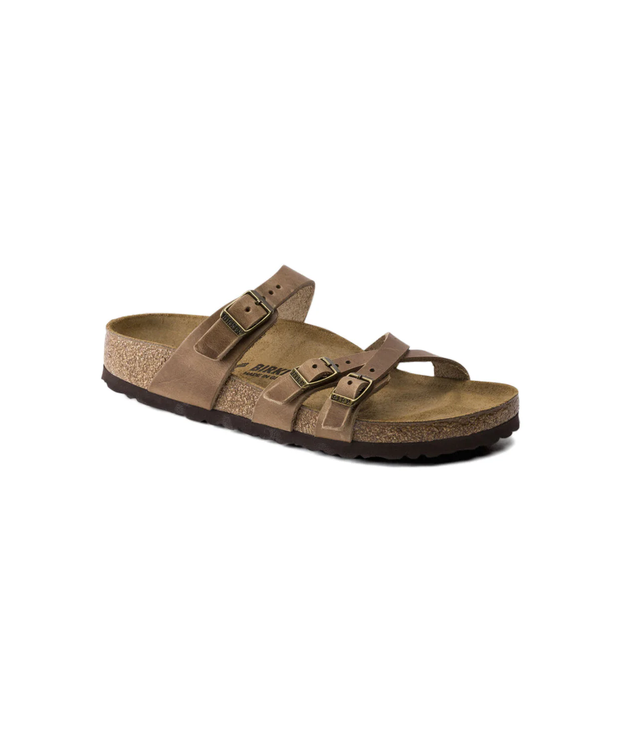 Birkenstock Franca Oiled Leather Tobacco Brown Sandals - Image 4