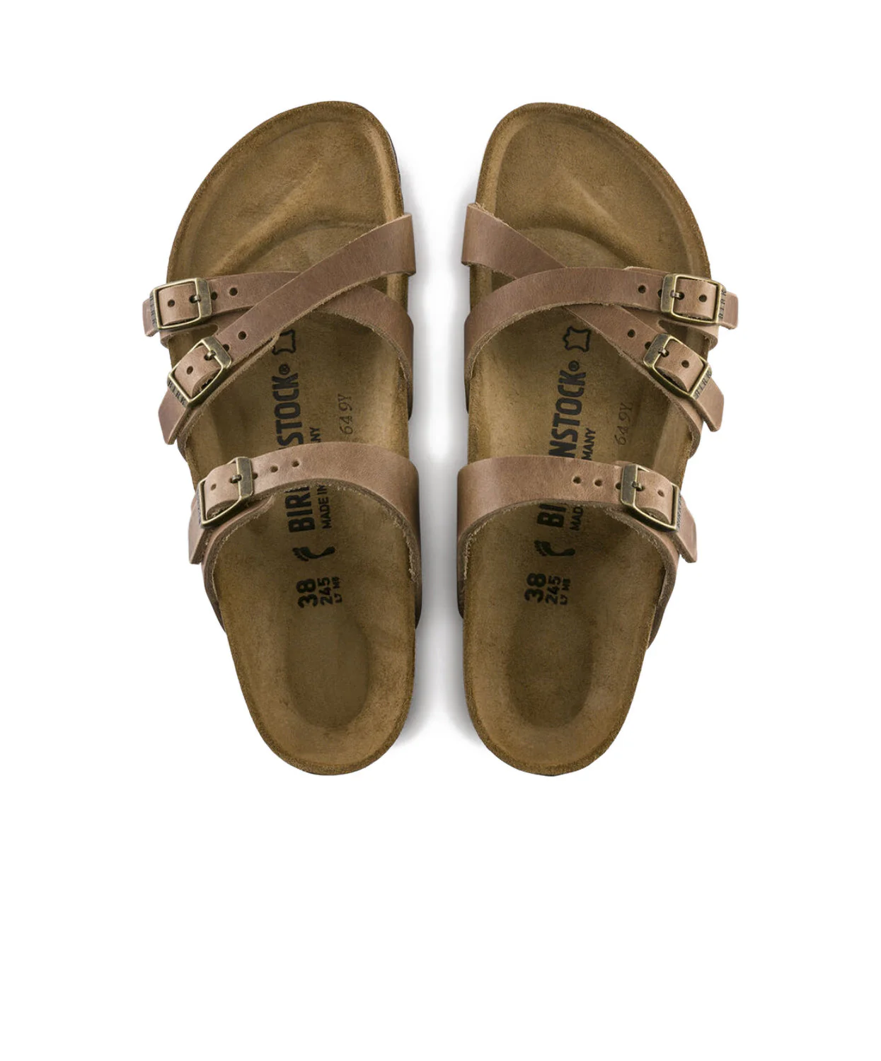Birkenstock Franca Oiled Leather Tobacco Brown Sandals - Image 6
