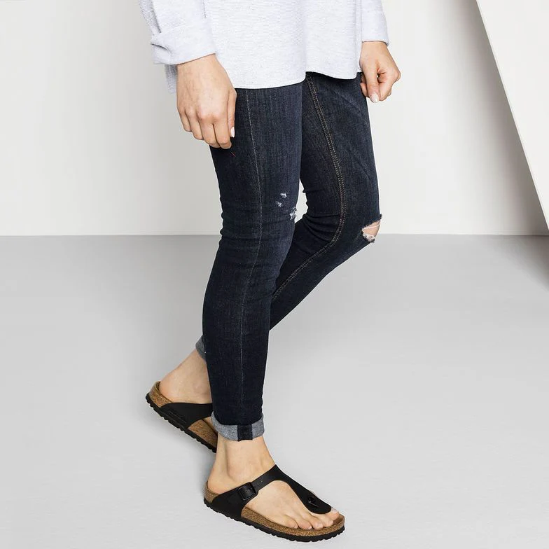 Birkenstock Gizeh Birko-Flor Black Sandals - Image 2